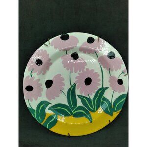 Vtg. North Carolina Artist Lisette Hasbun Decorative Hanging Floral Plate 8.25"